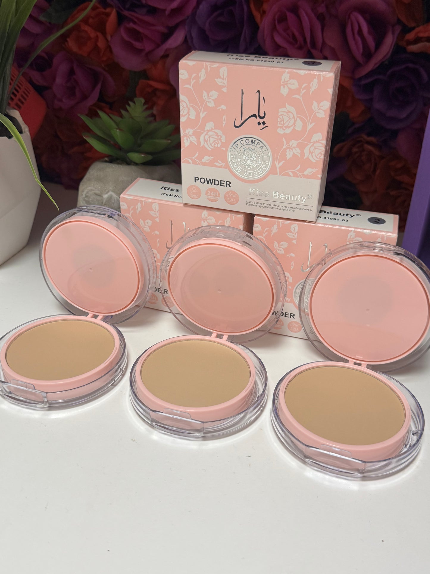 Matte setting powder