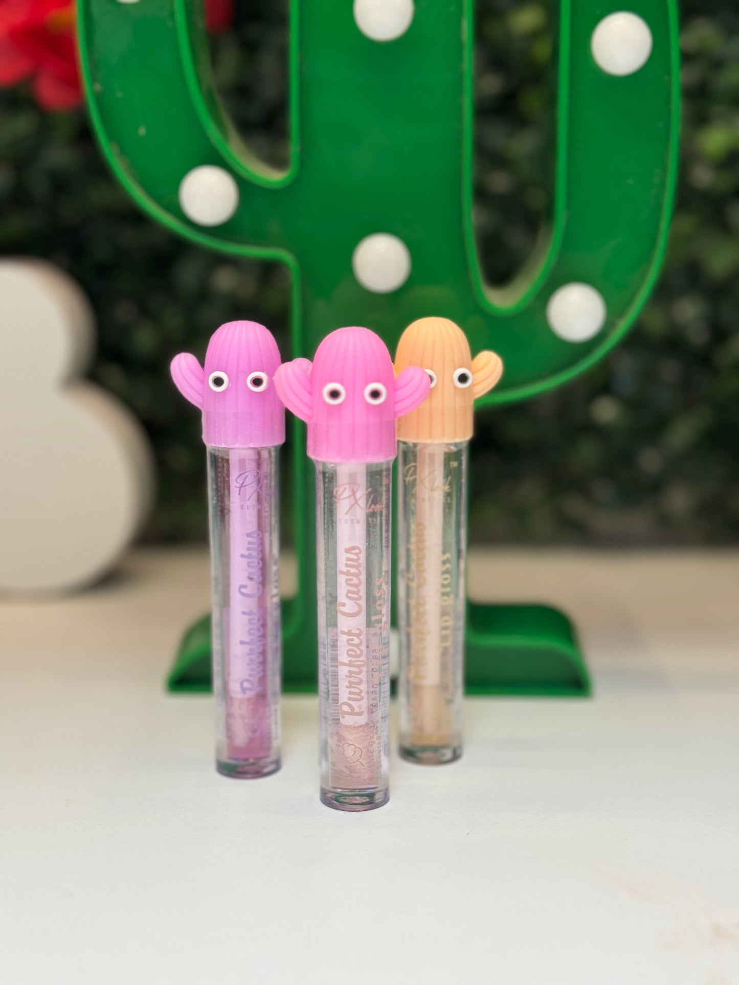Cactus lipgloss trio