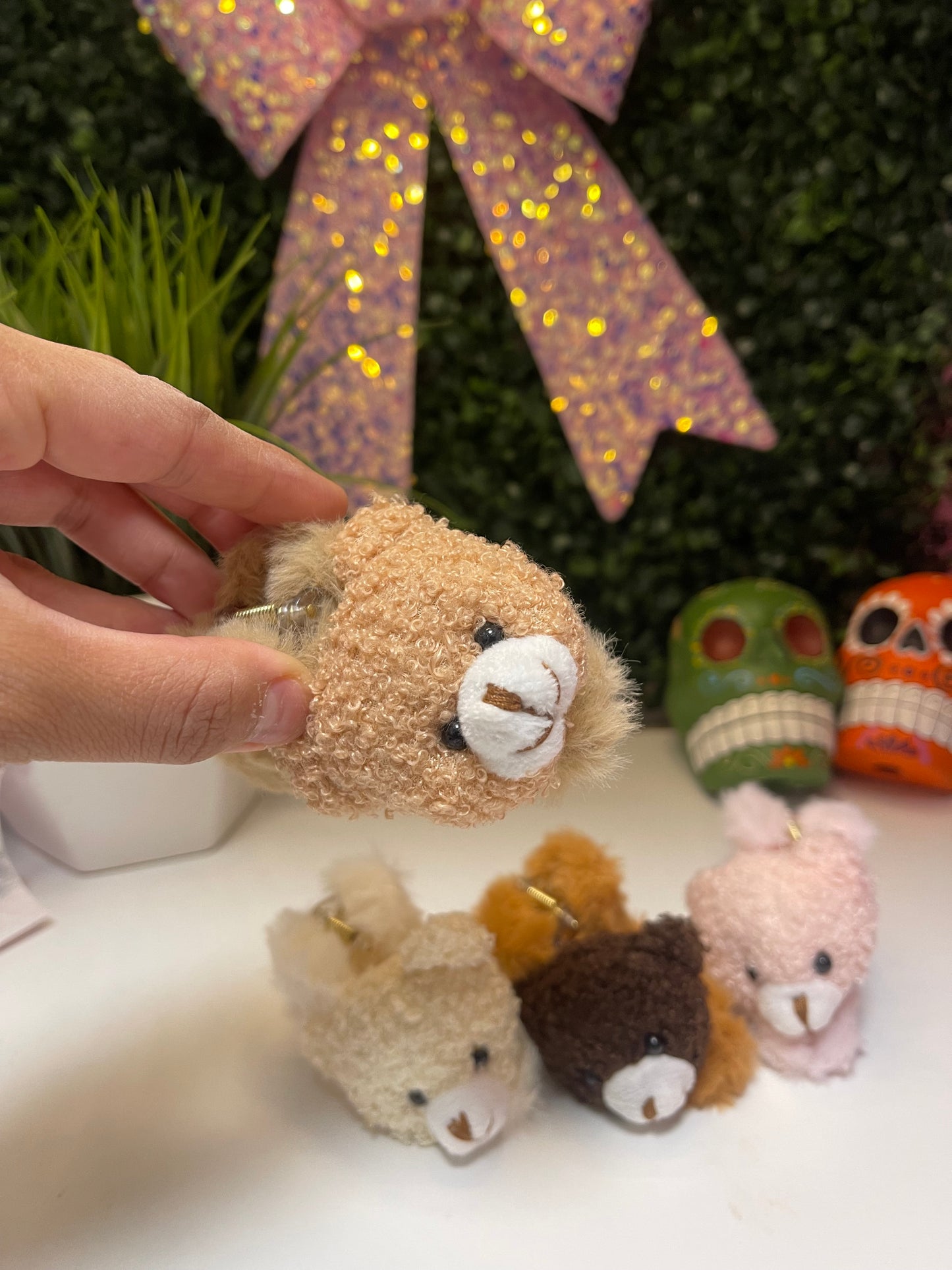 Teddy bear hair clip