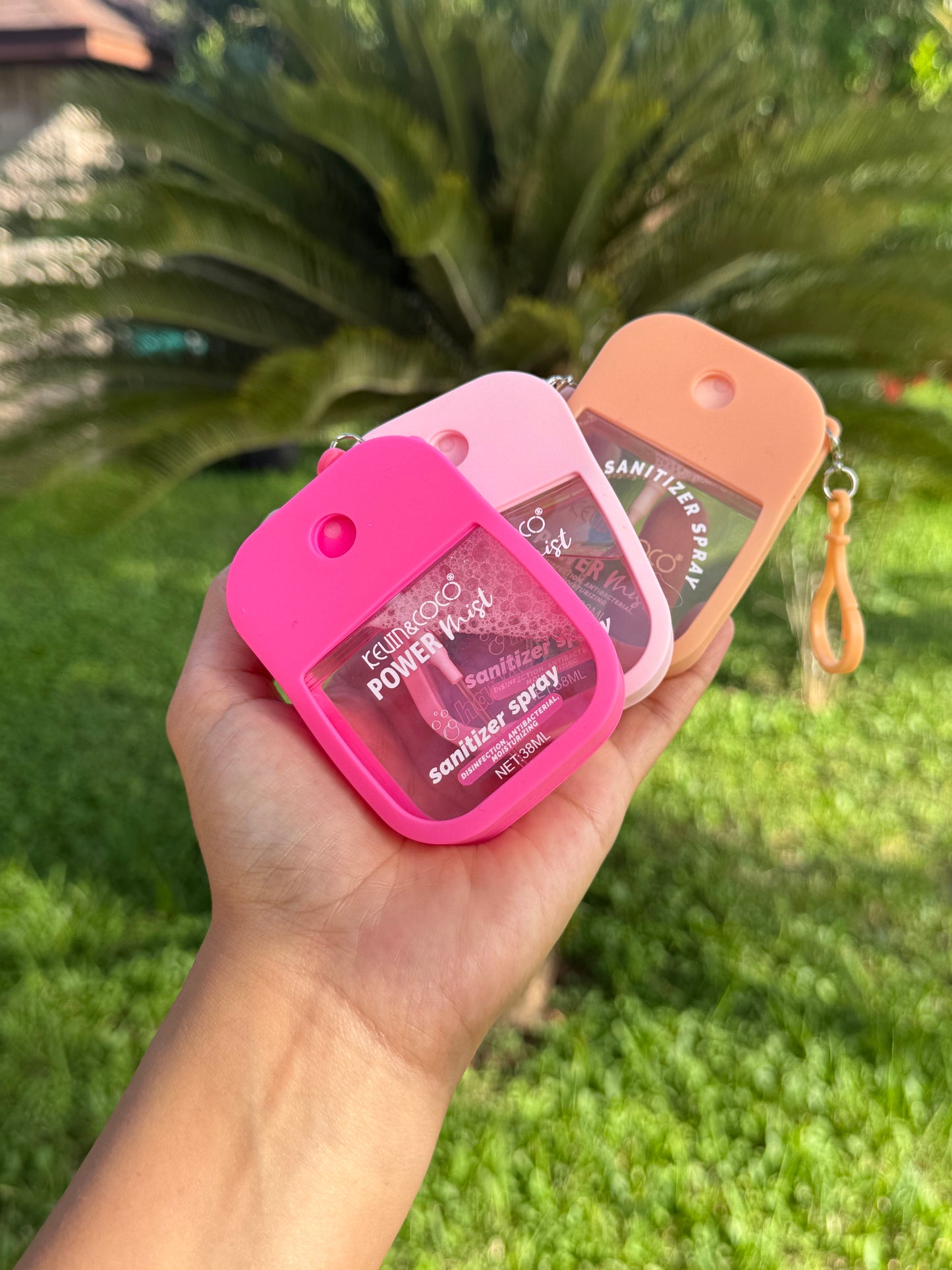 Keychain hand sanitizers