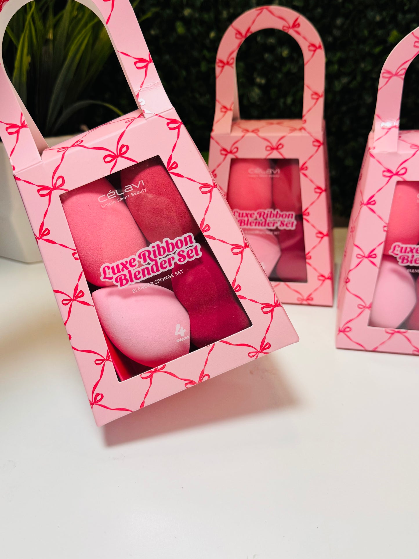 Pink beauty blender set
