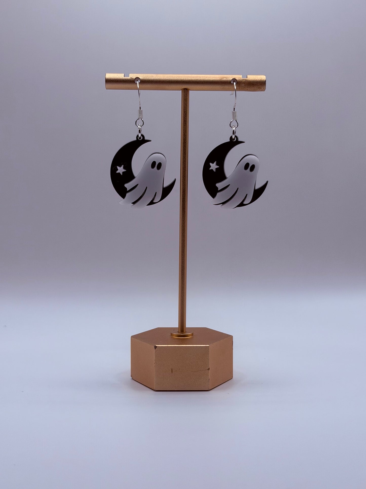 Ghost moon earrings