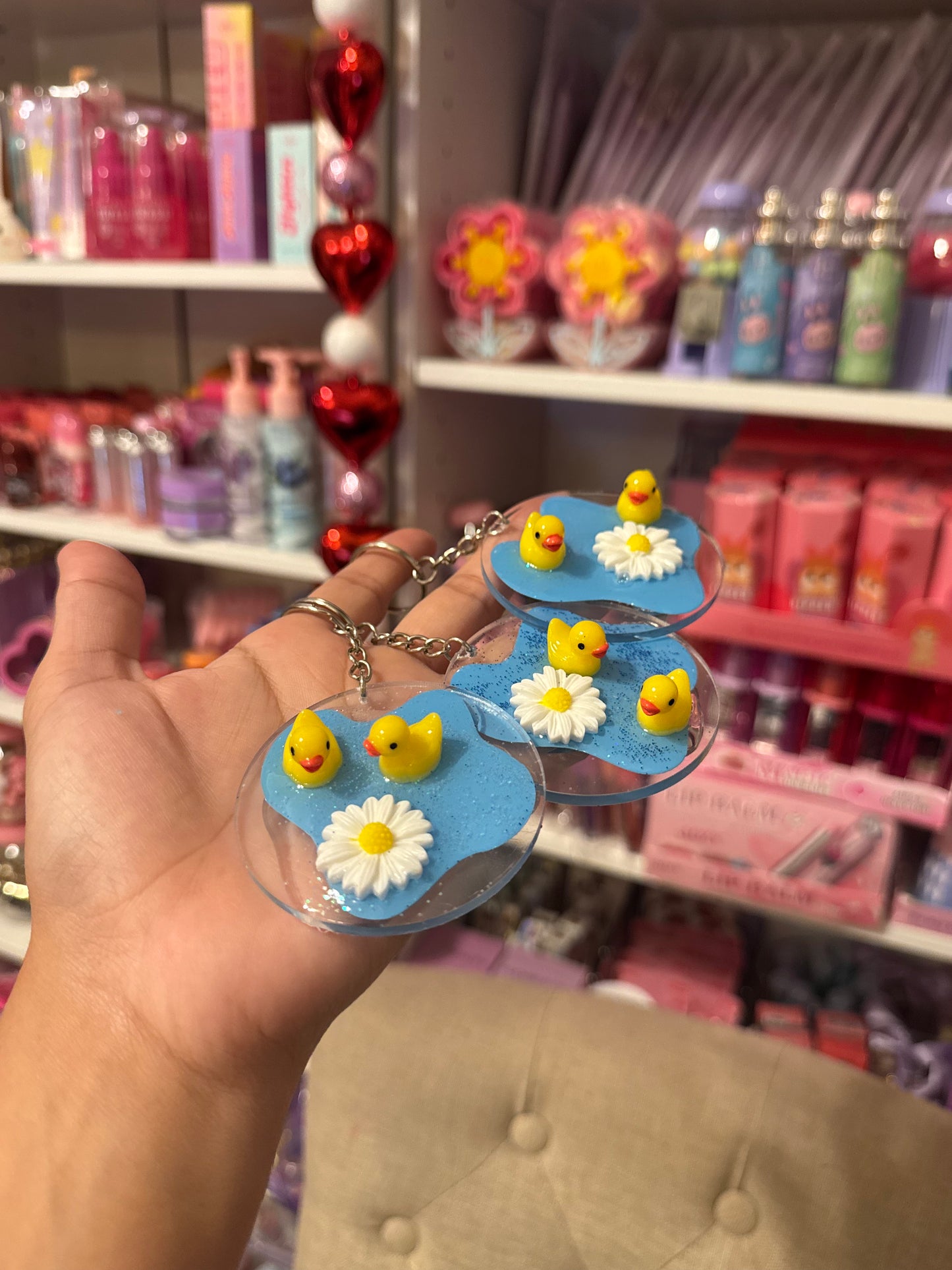 Ducky pond keychain