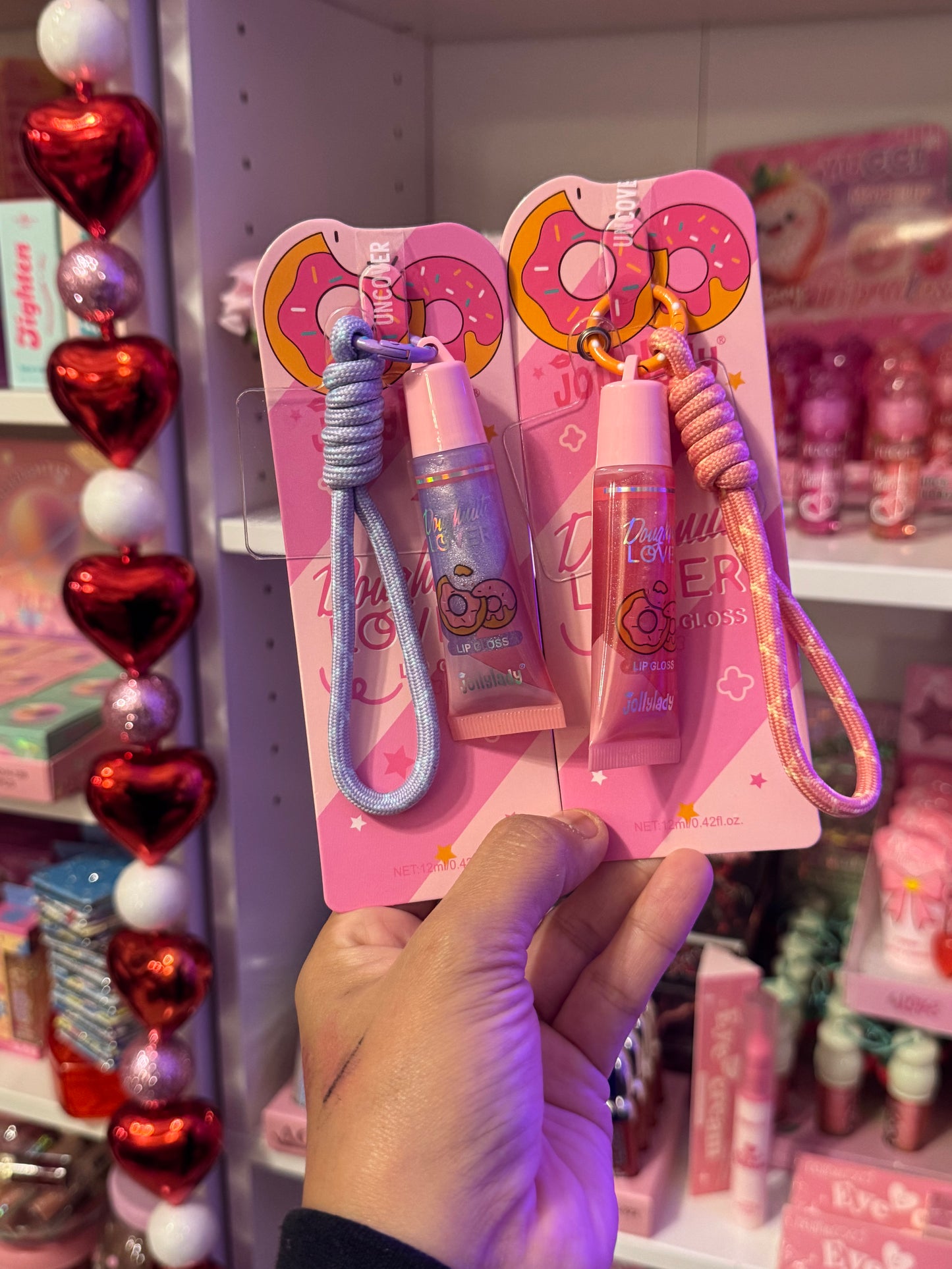 Donut lover keychain gloss