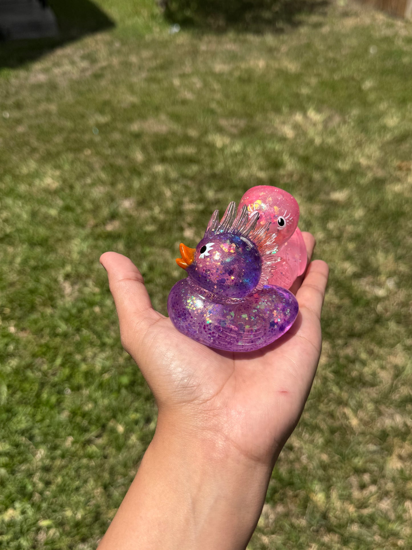 Glitter squish ducks