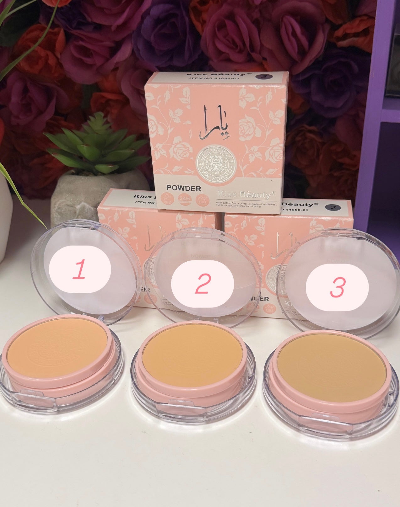 Matte setting powder