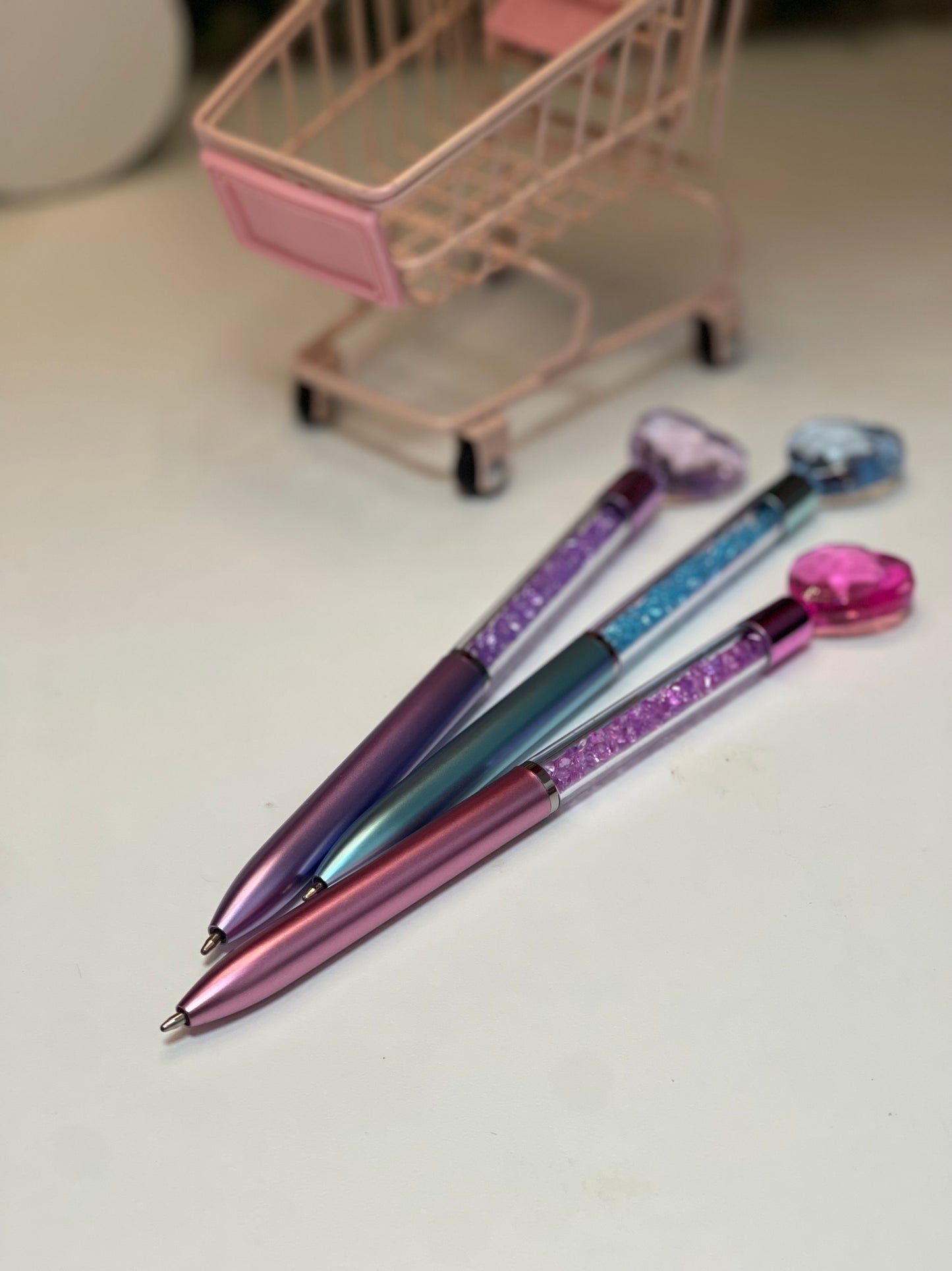 Jewel heart pens