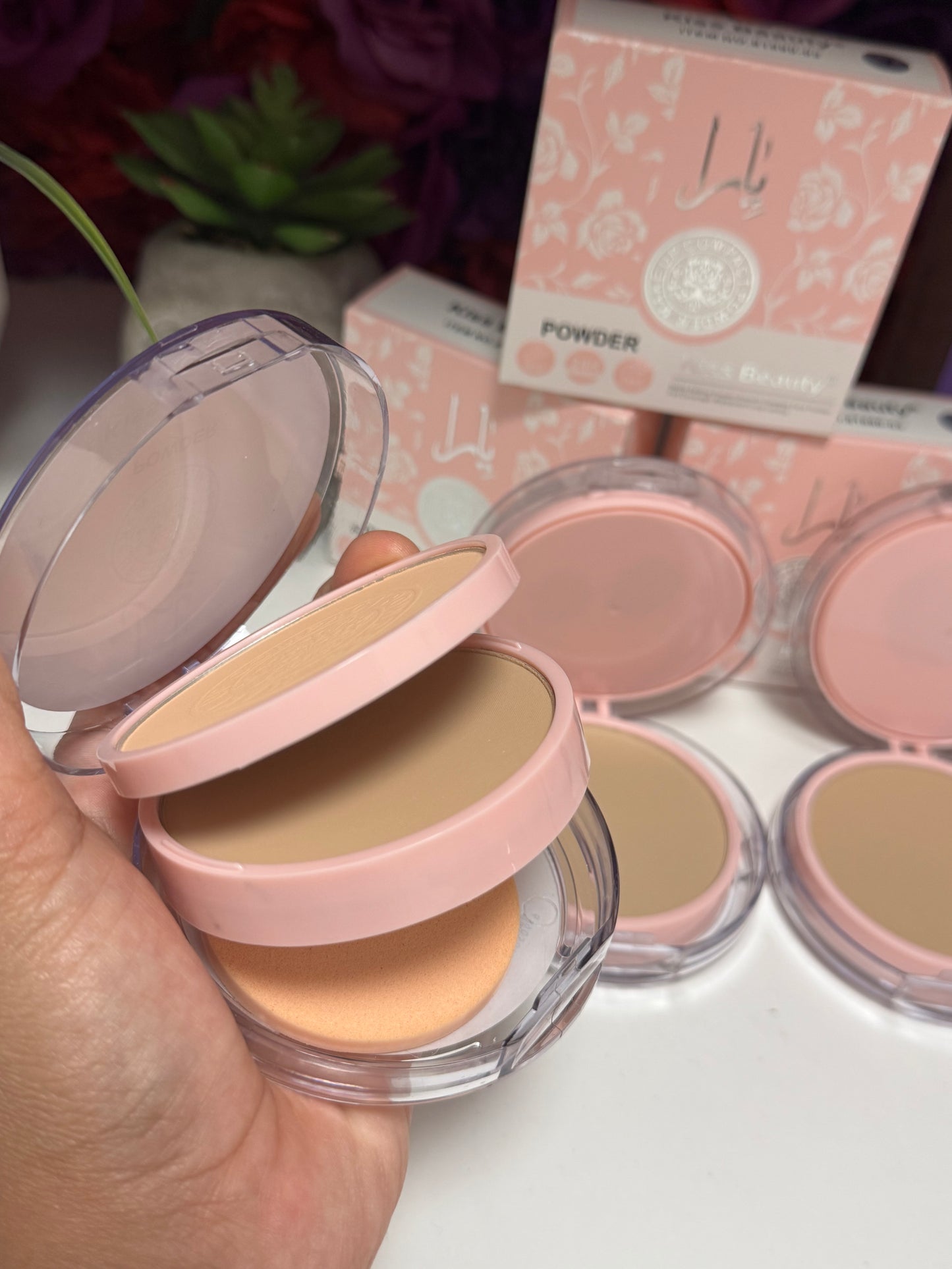 Matte setting powder