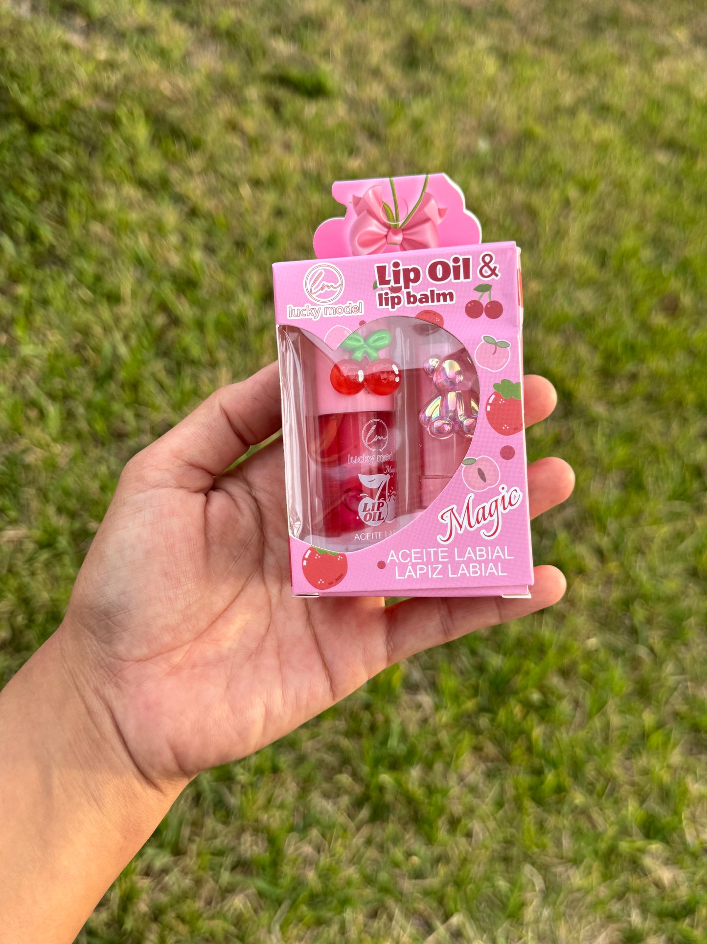 Cherry lip oil & lip balm