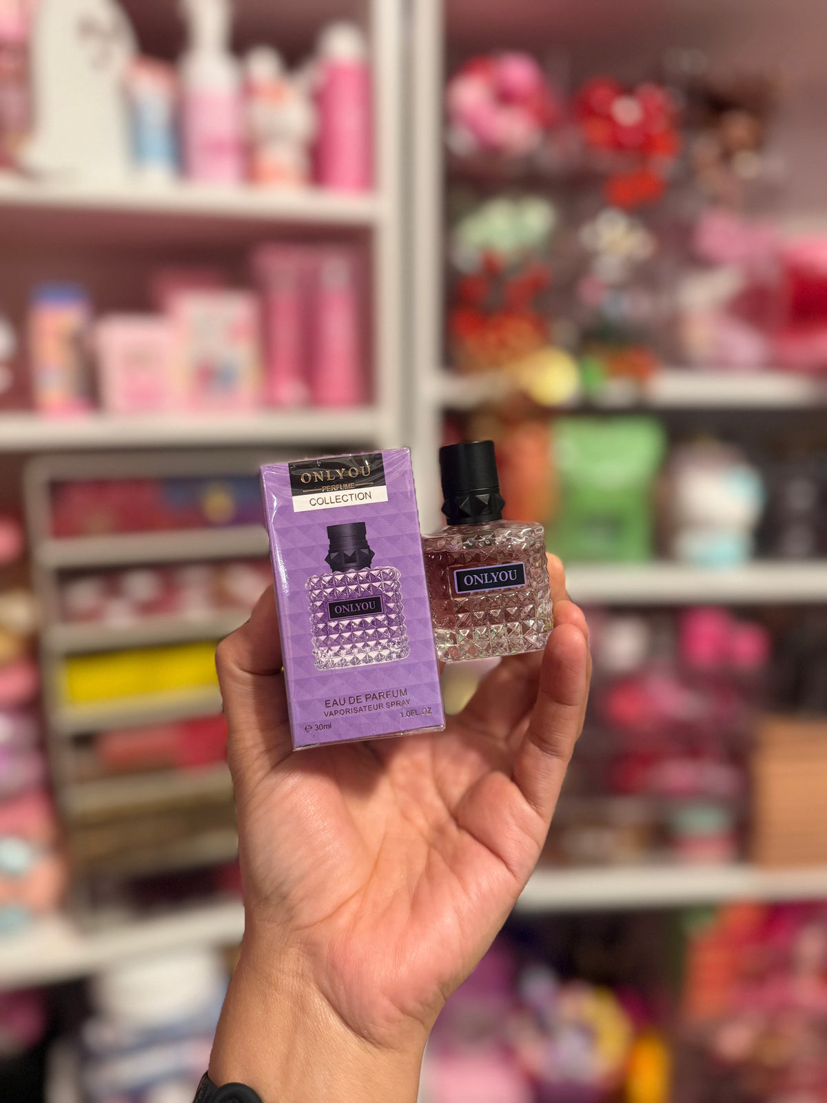 Mini studded perfume
