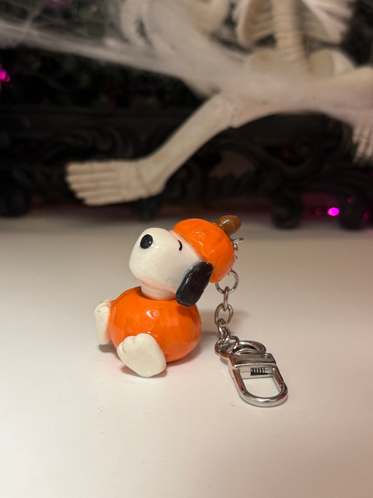 Fall puppy keychain