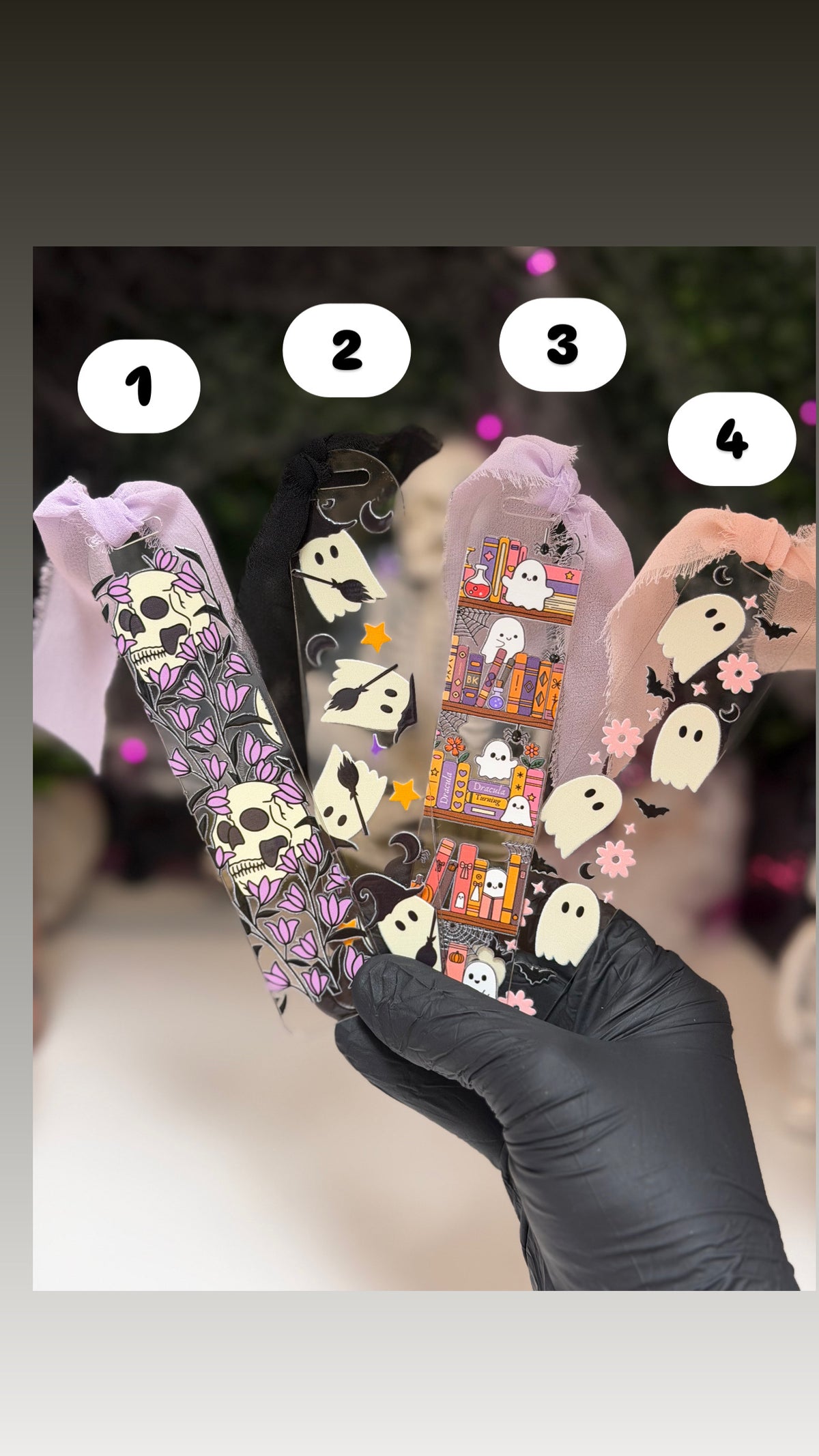 Halloween acrylic bookmarks