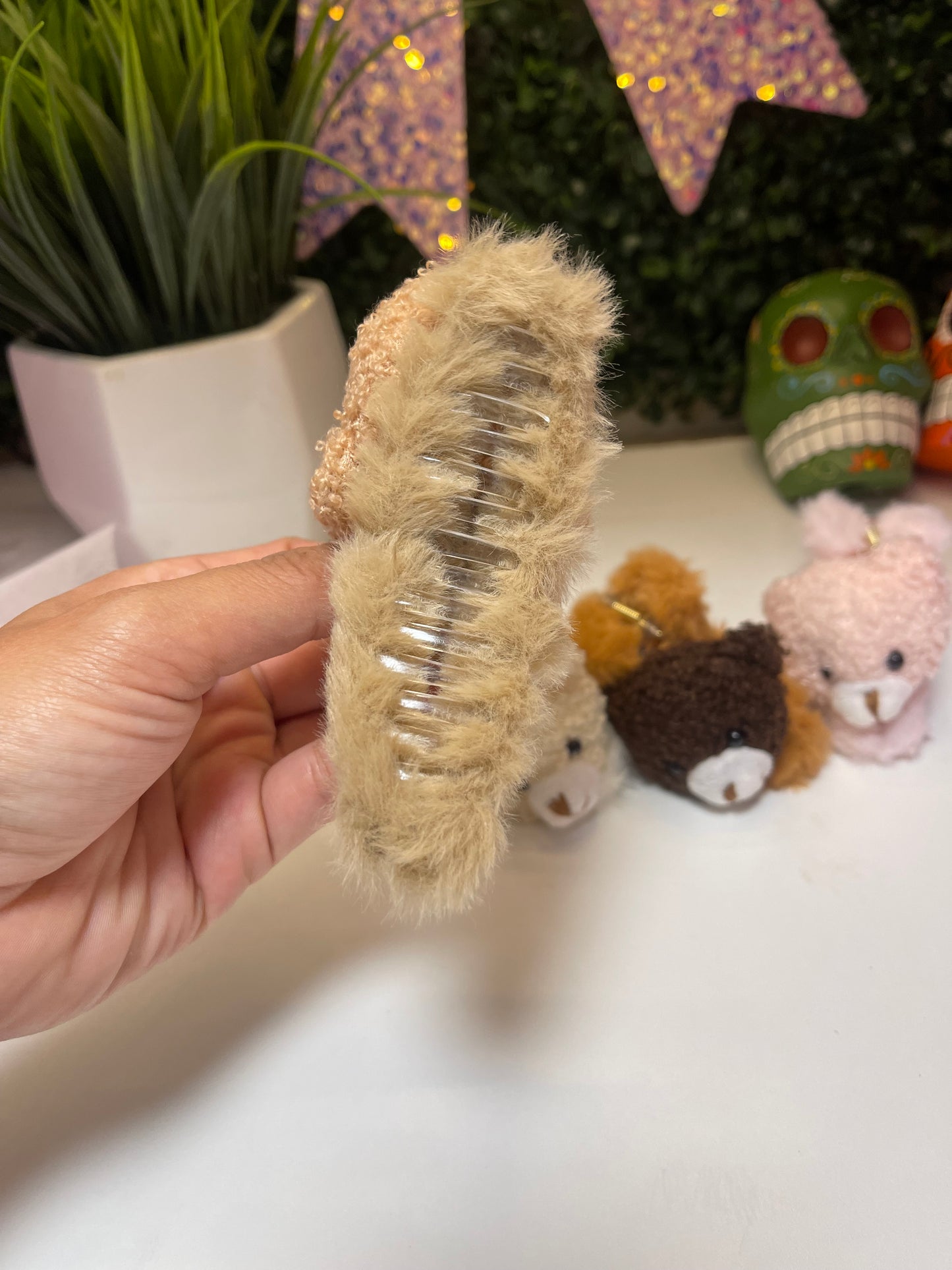 Teddy bear hair clip