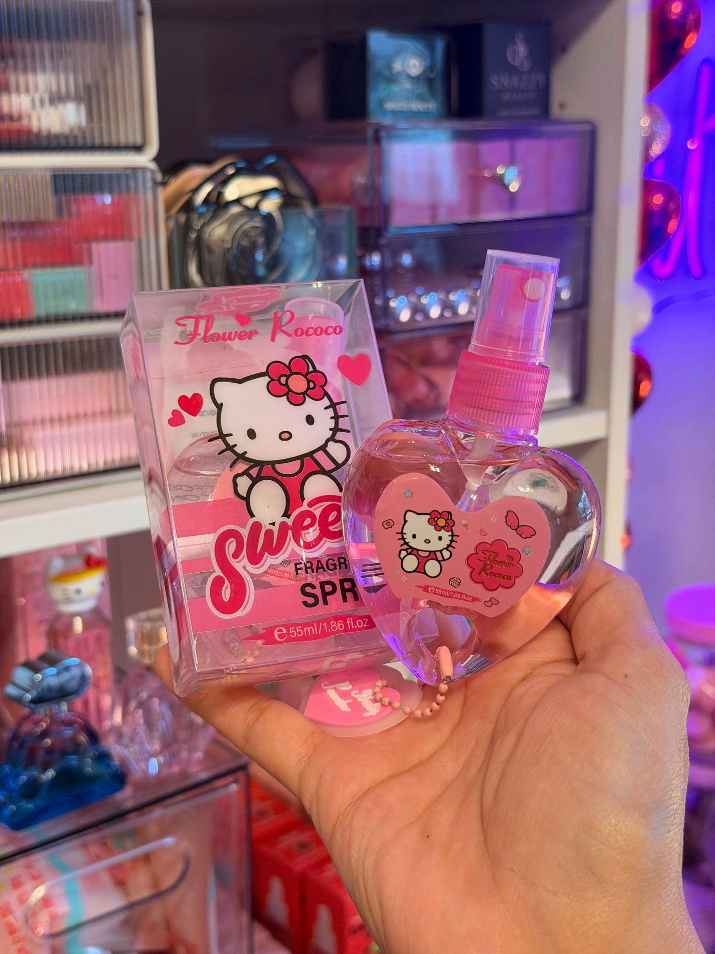 Kitty keychain perfume
