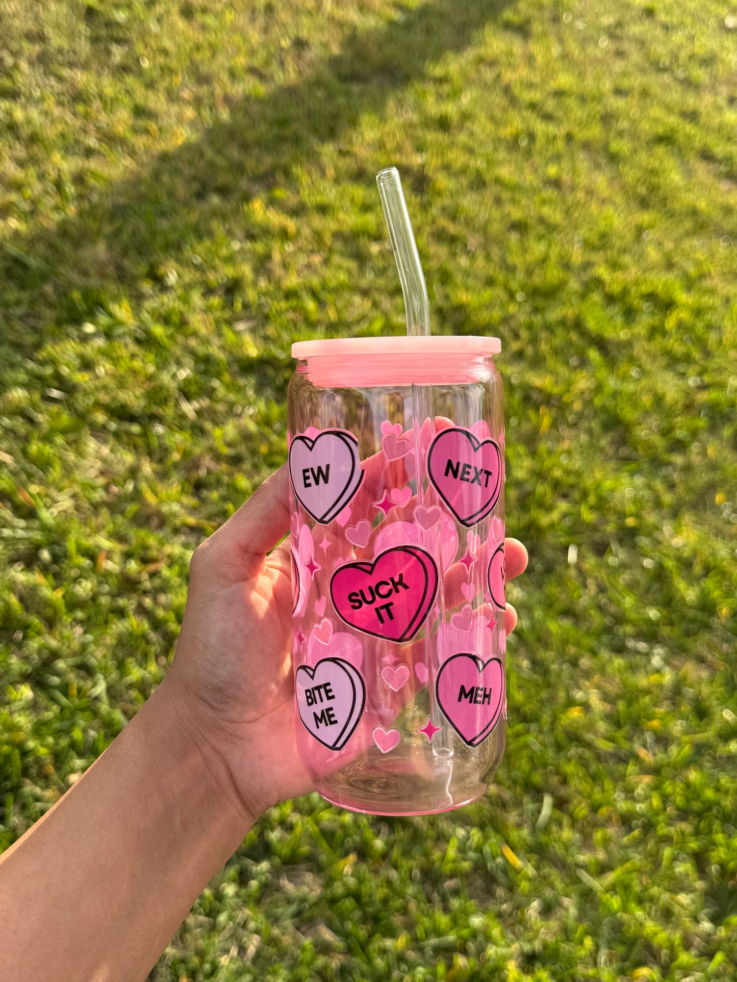 Valentines glass cups