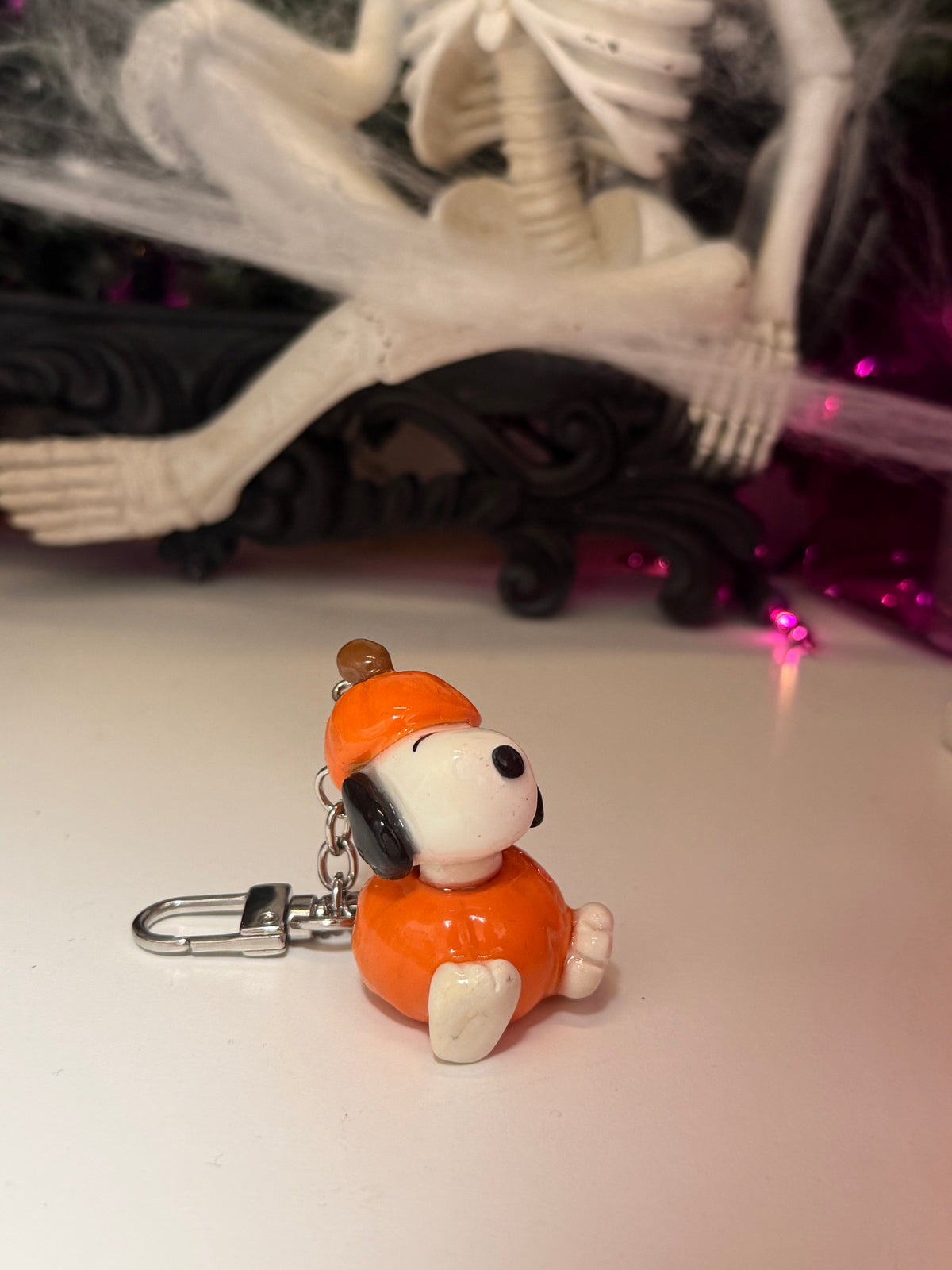 Fall puppy keychain