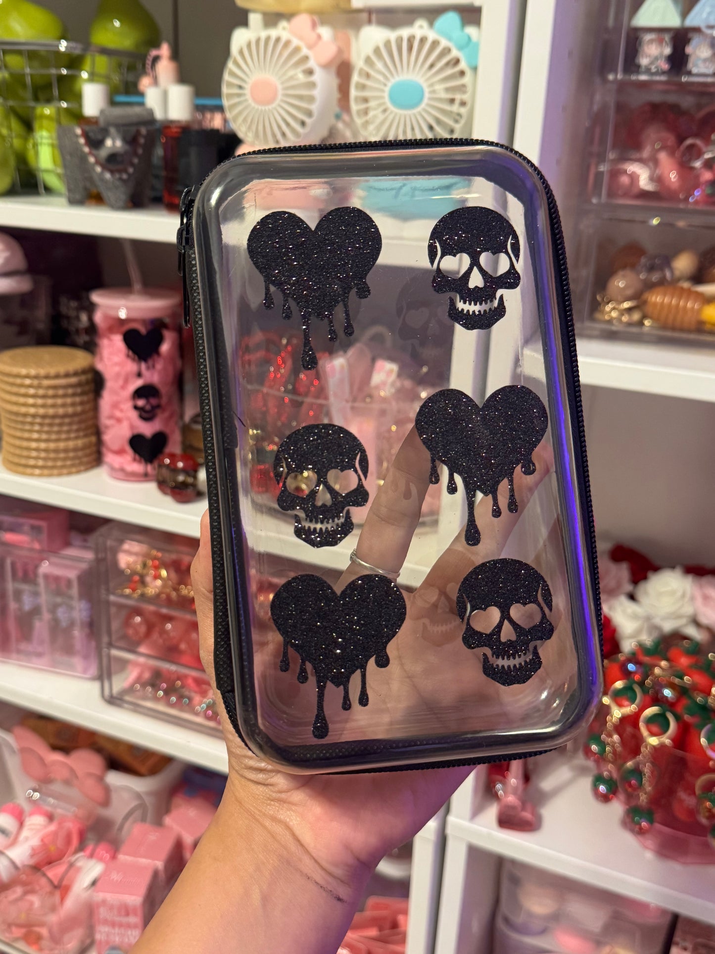 Black on black zipper case