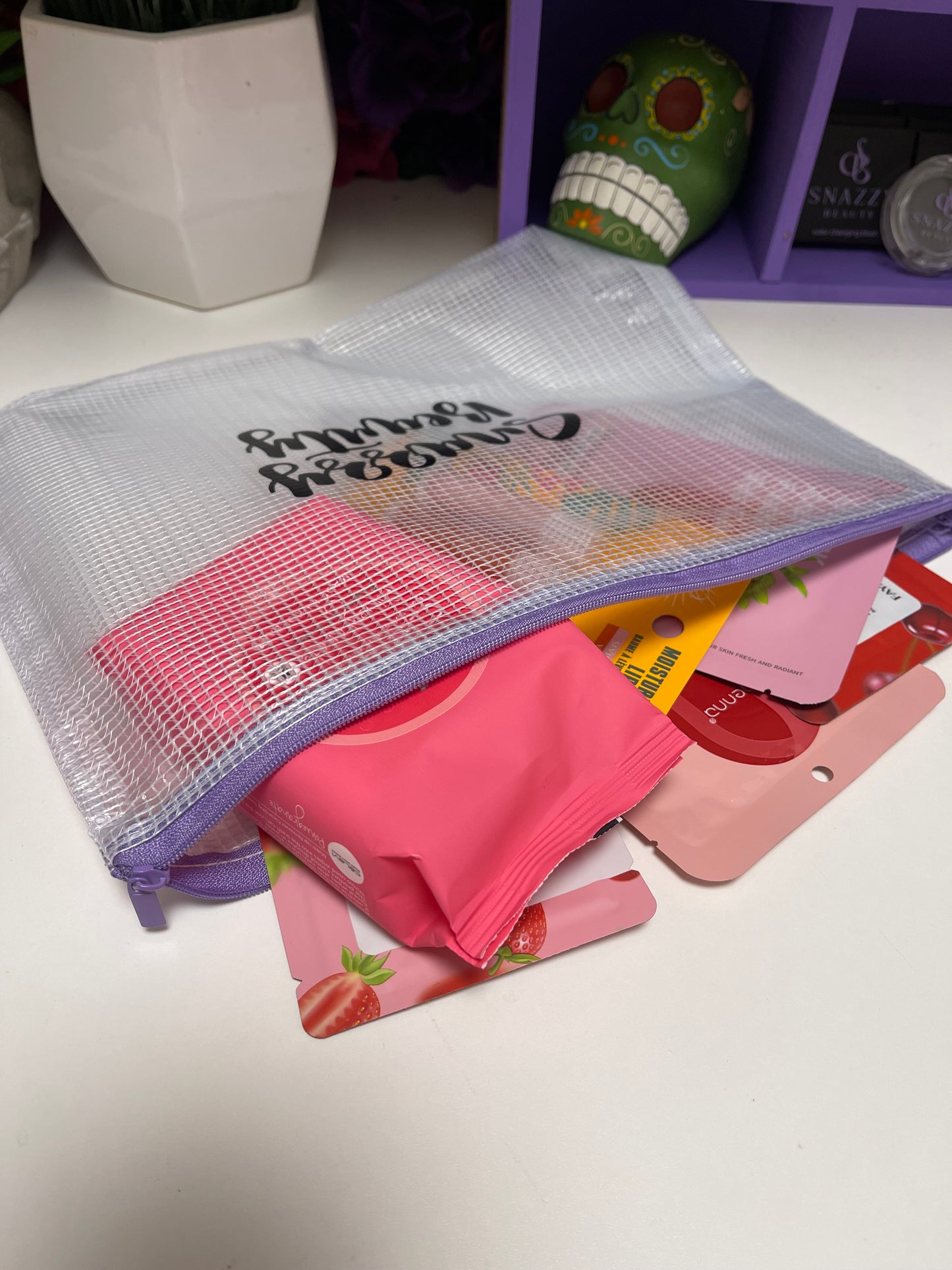 Snazzy skin care bag