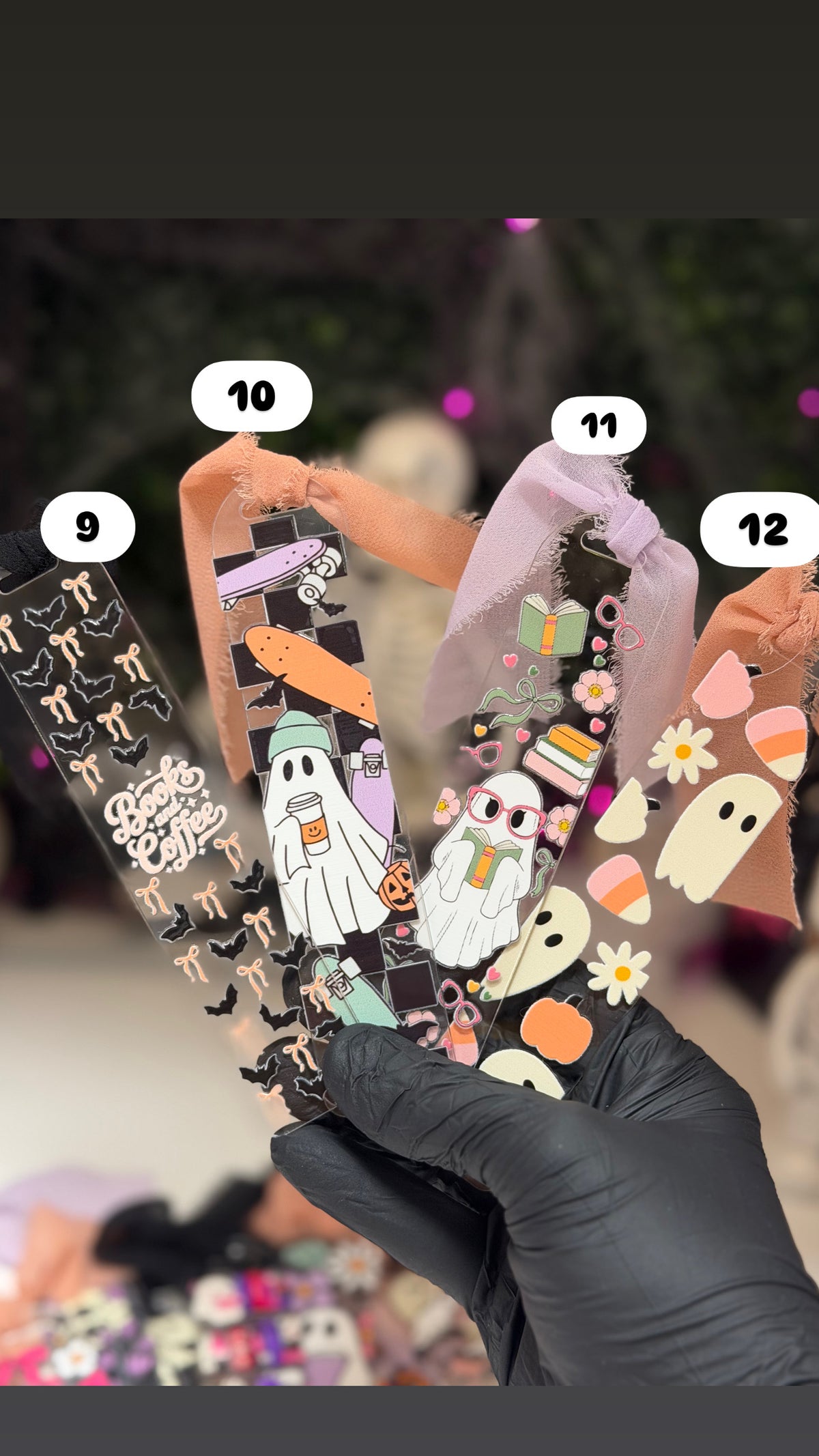 Halloween acrylic bookmarks