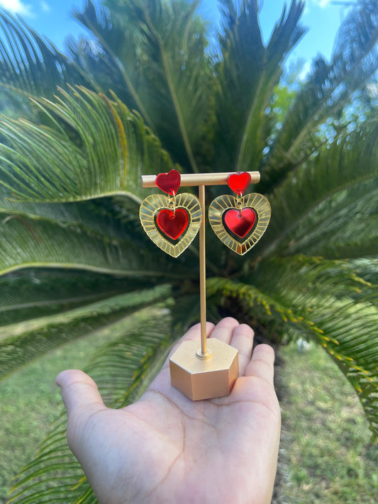 Sacred heart earrings