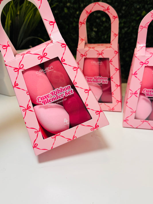Pink beauty blender set