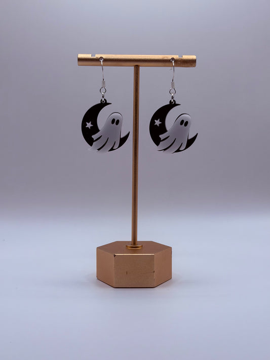 Ghost moon earrings