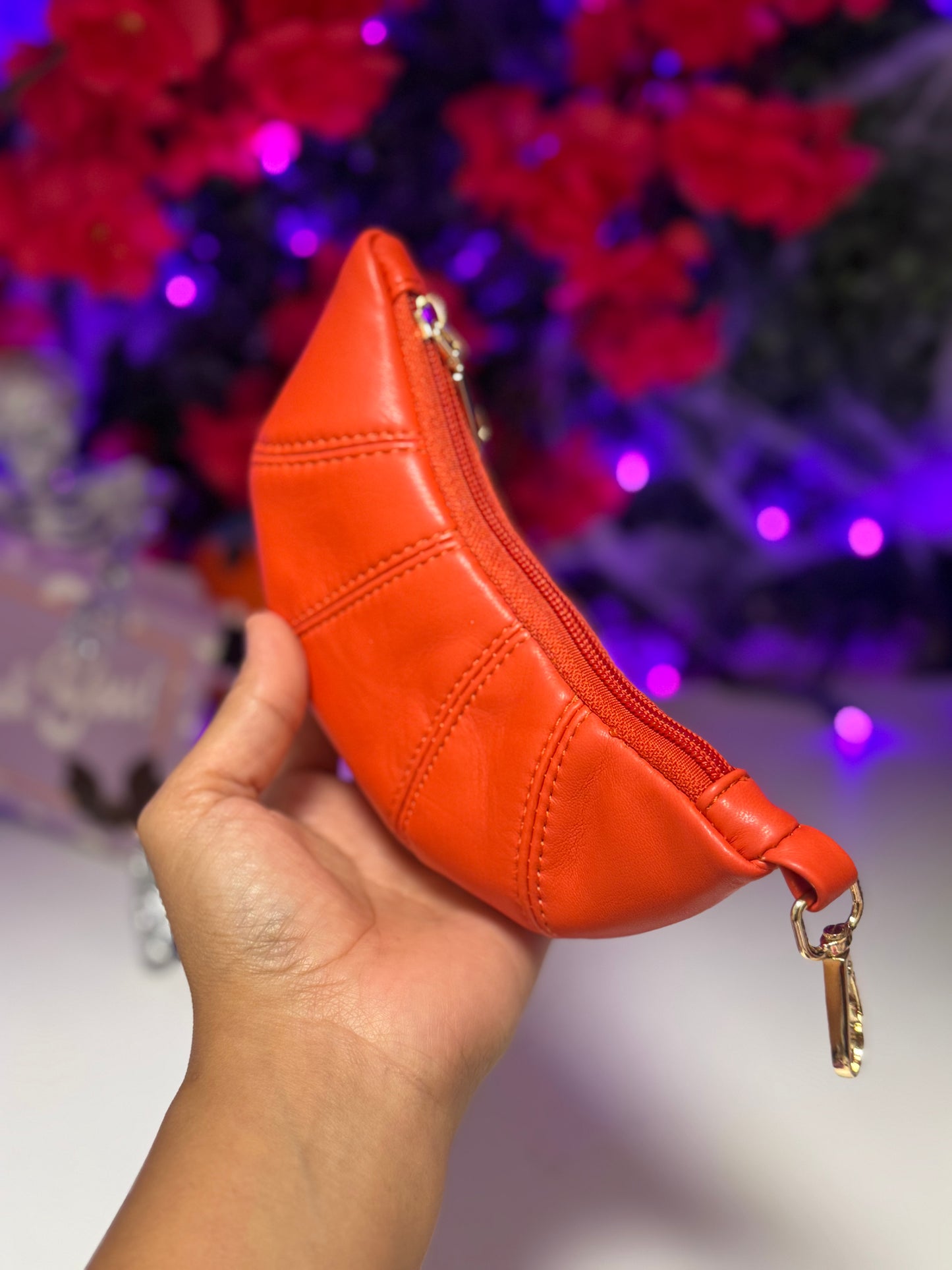 Croissant wristlet