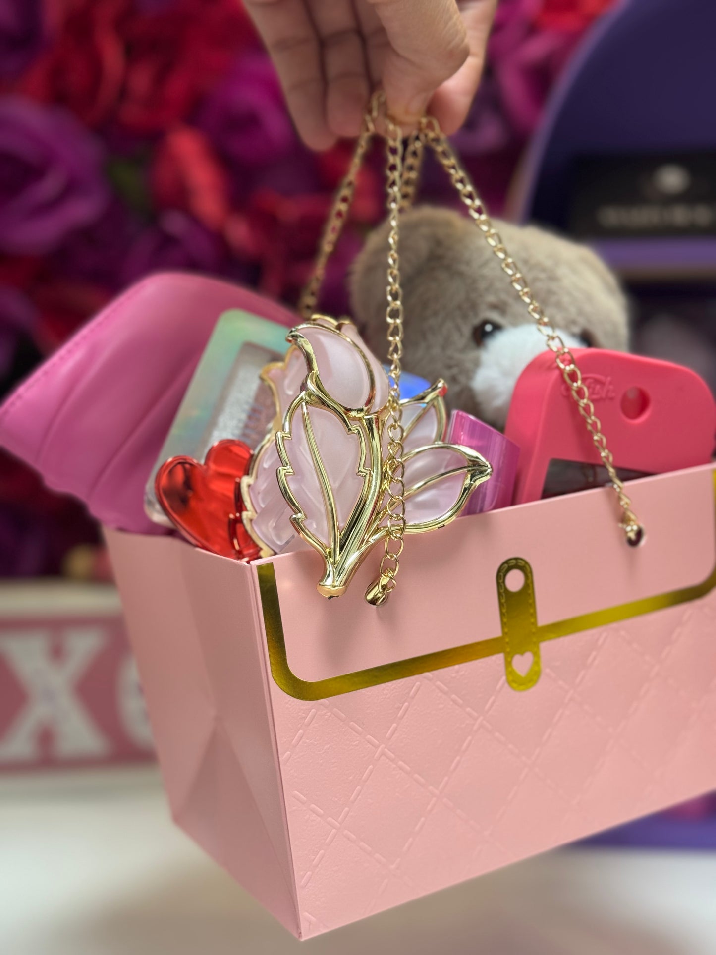 Pretty in plush gift bag