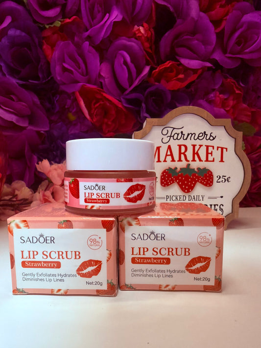 Strawberry sugar lip scrub