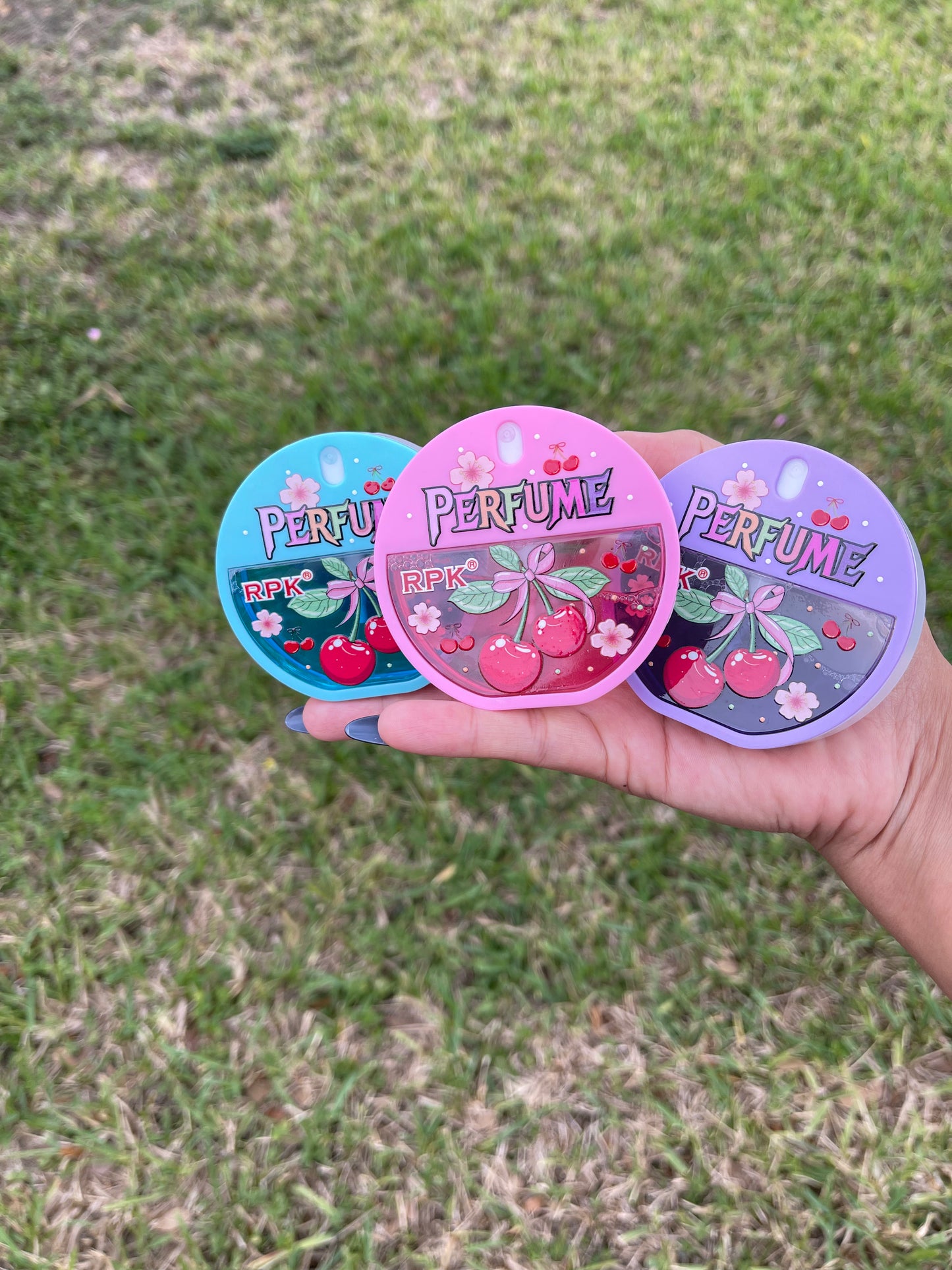 Cherry round perfume spray