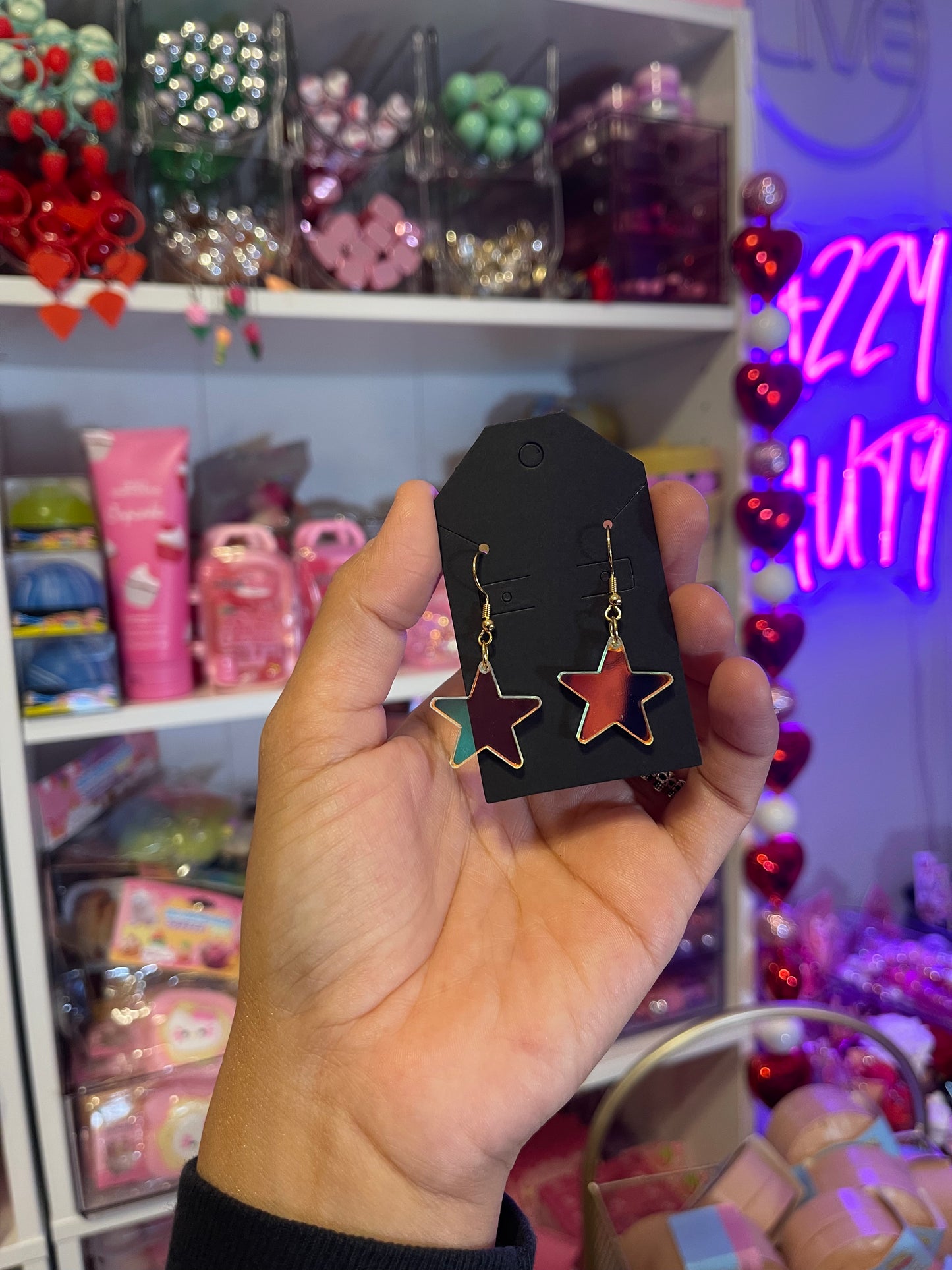 Iridescent earrings