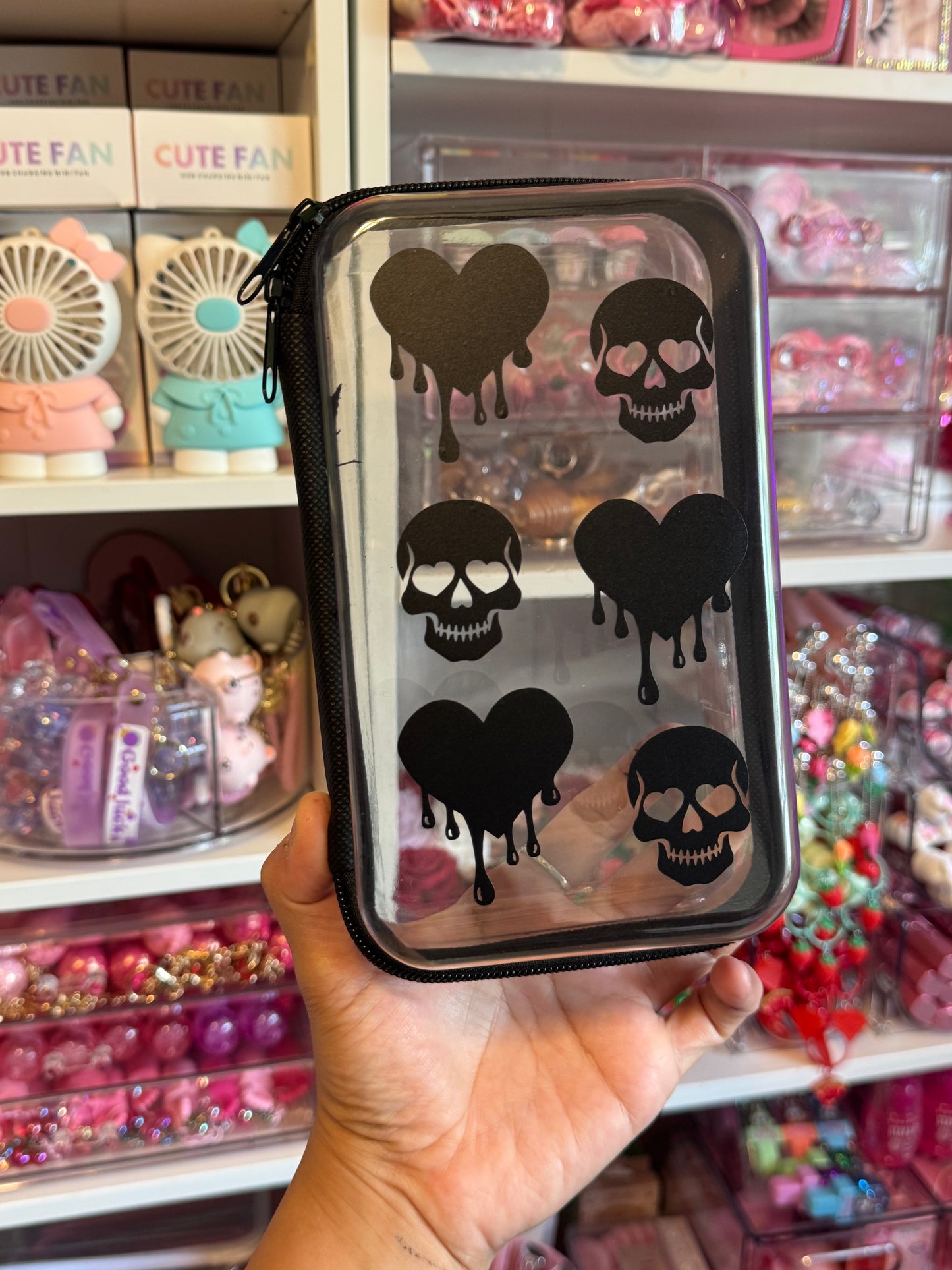 Black on black zipper case