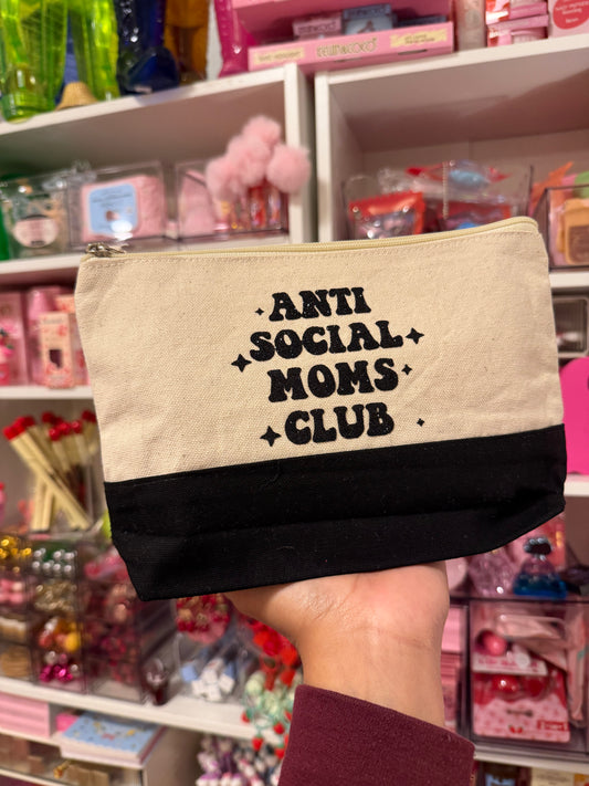 Antisocial moms club zipper pouch