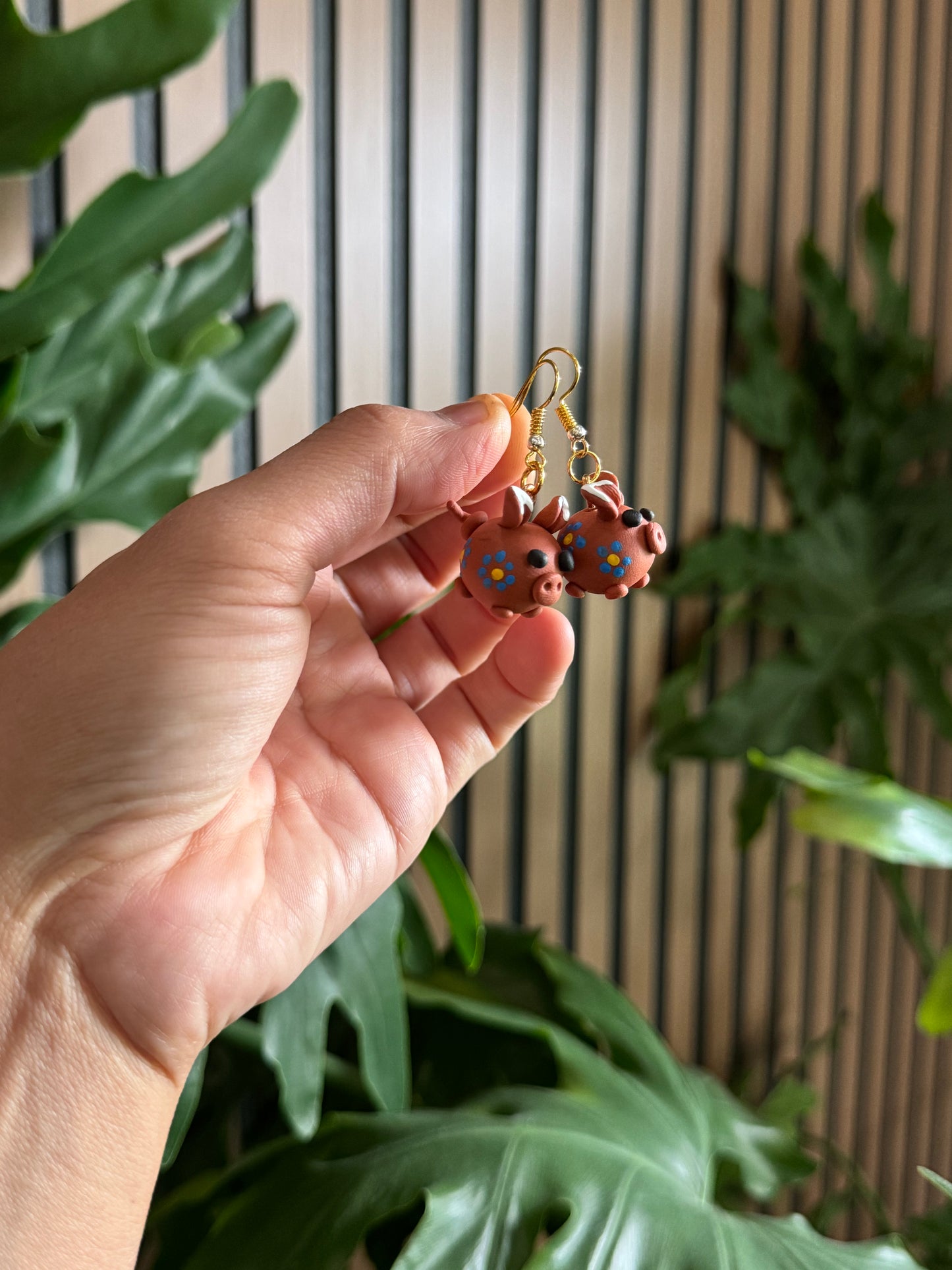 Mexican piggy earrings