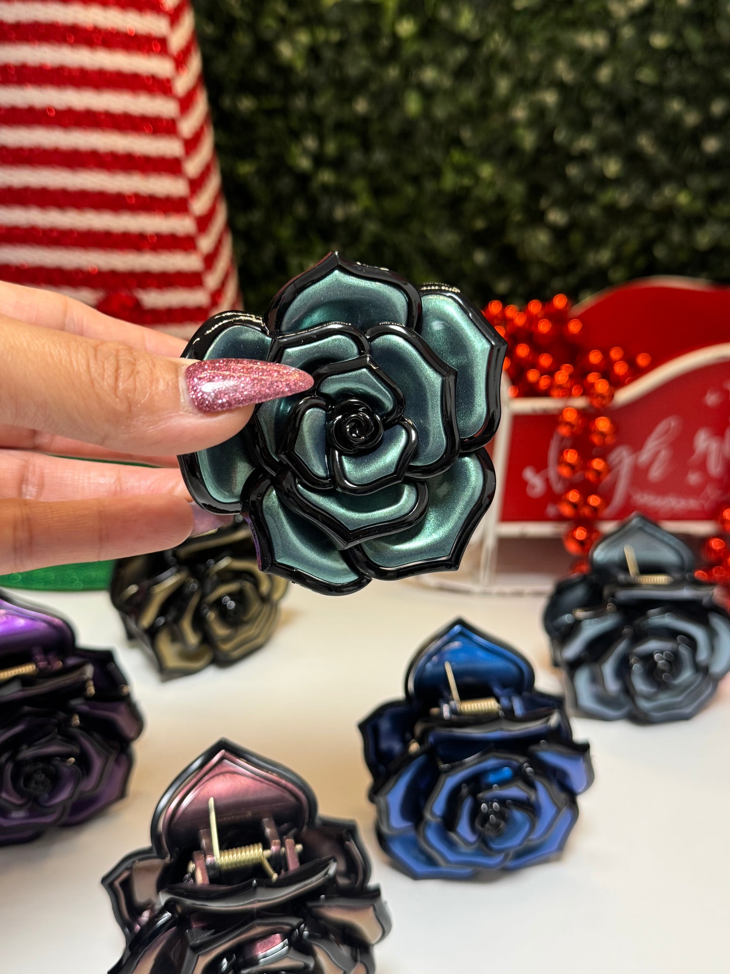Flower hair clip