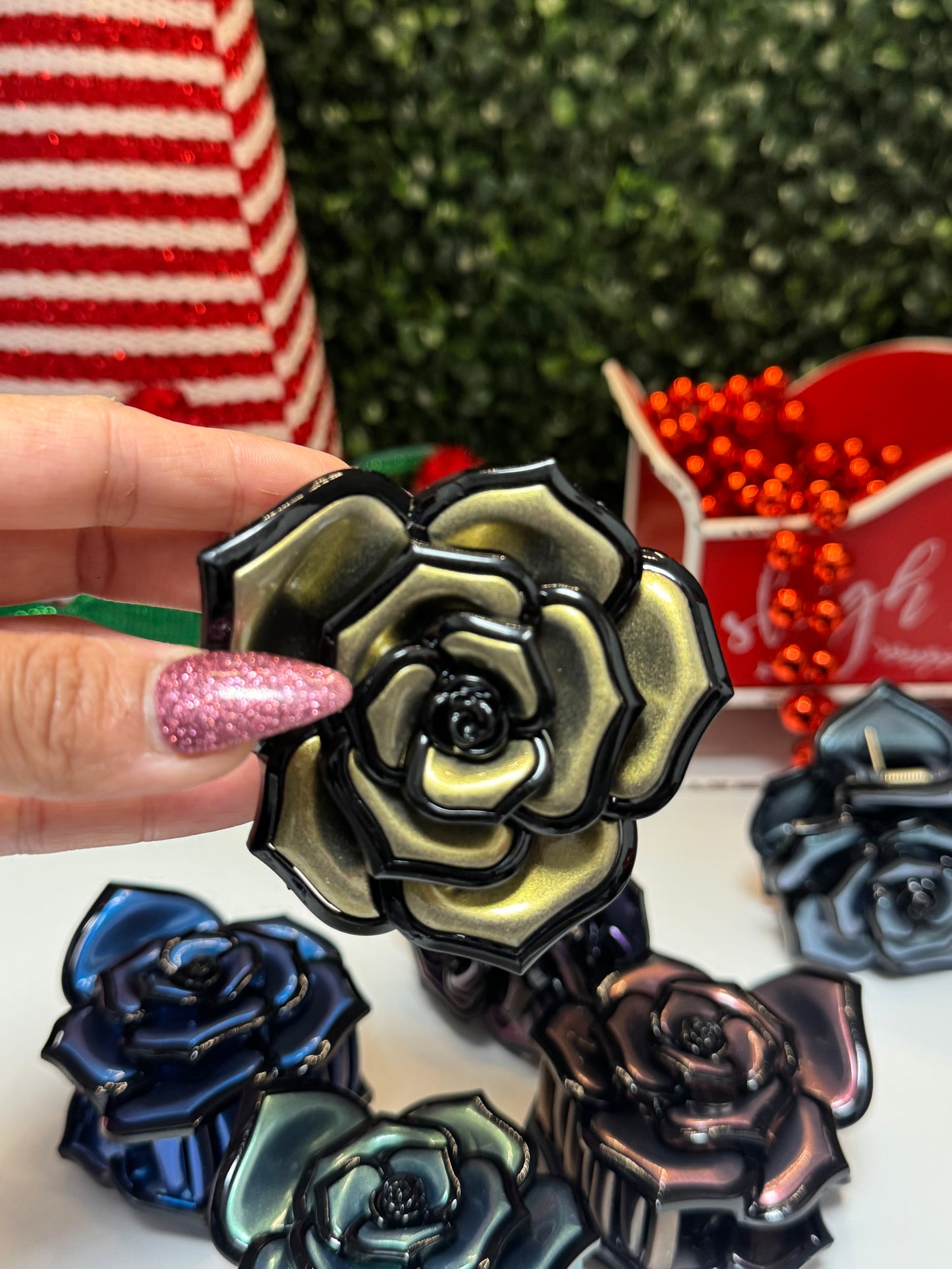Flower hair clip