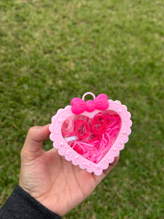 Sweetheart hair tie case