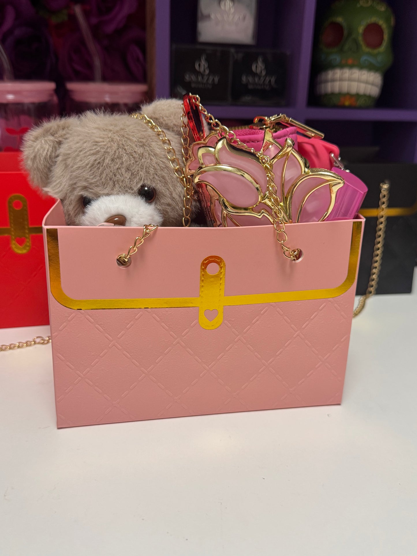 Pretty in plush gift bag