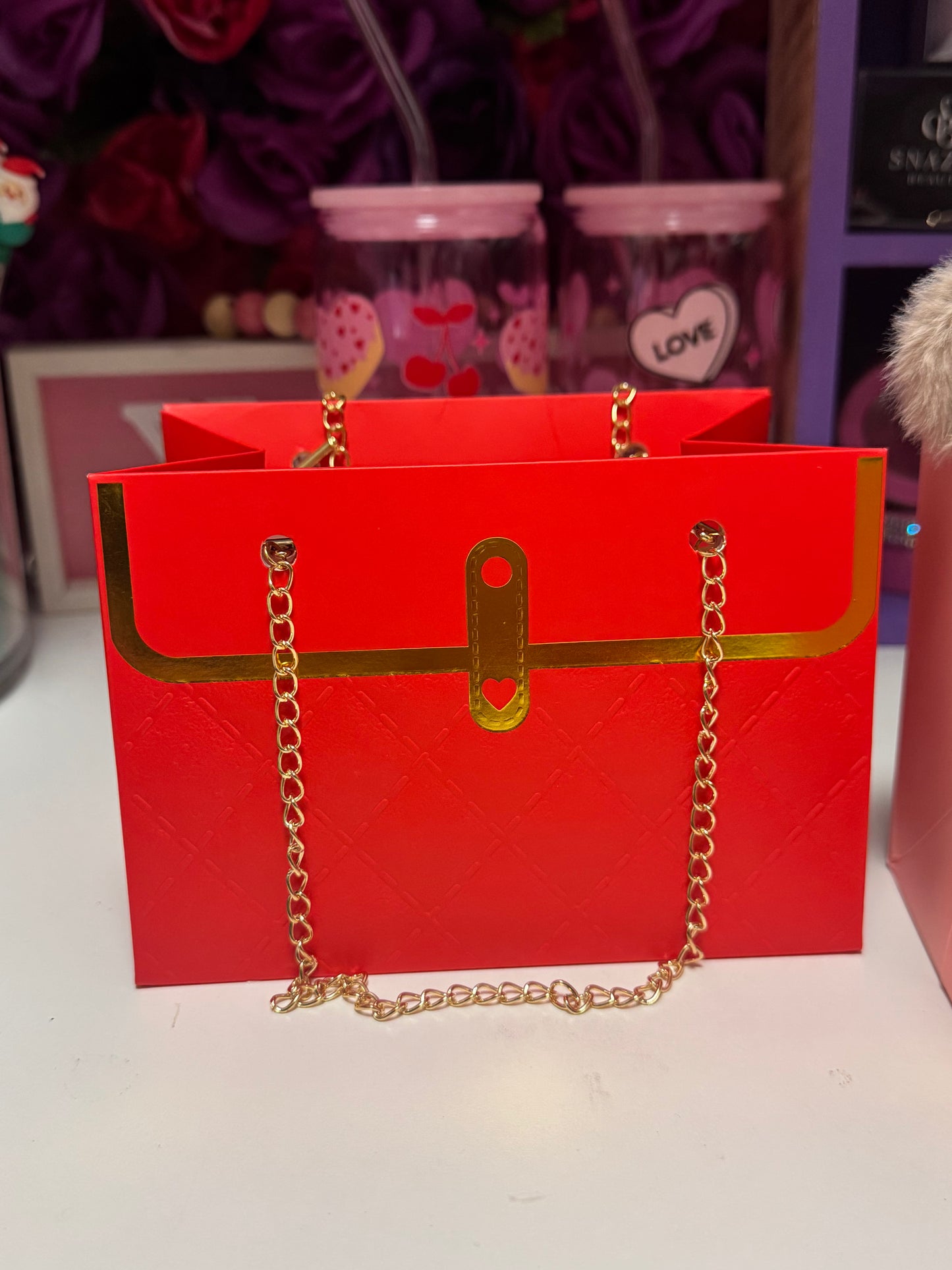Pretty in plush gift bag