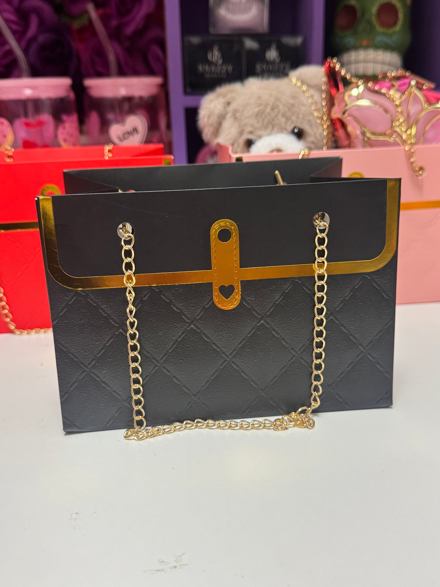 Pretty in plush gift bag