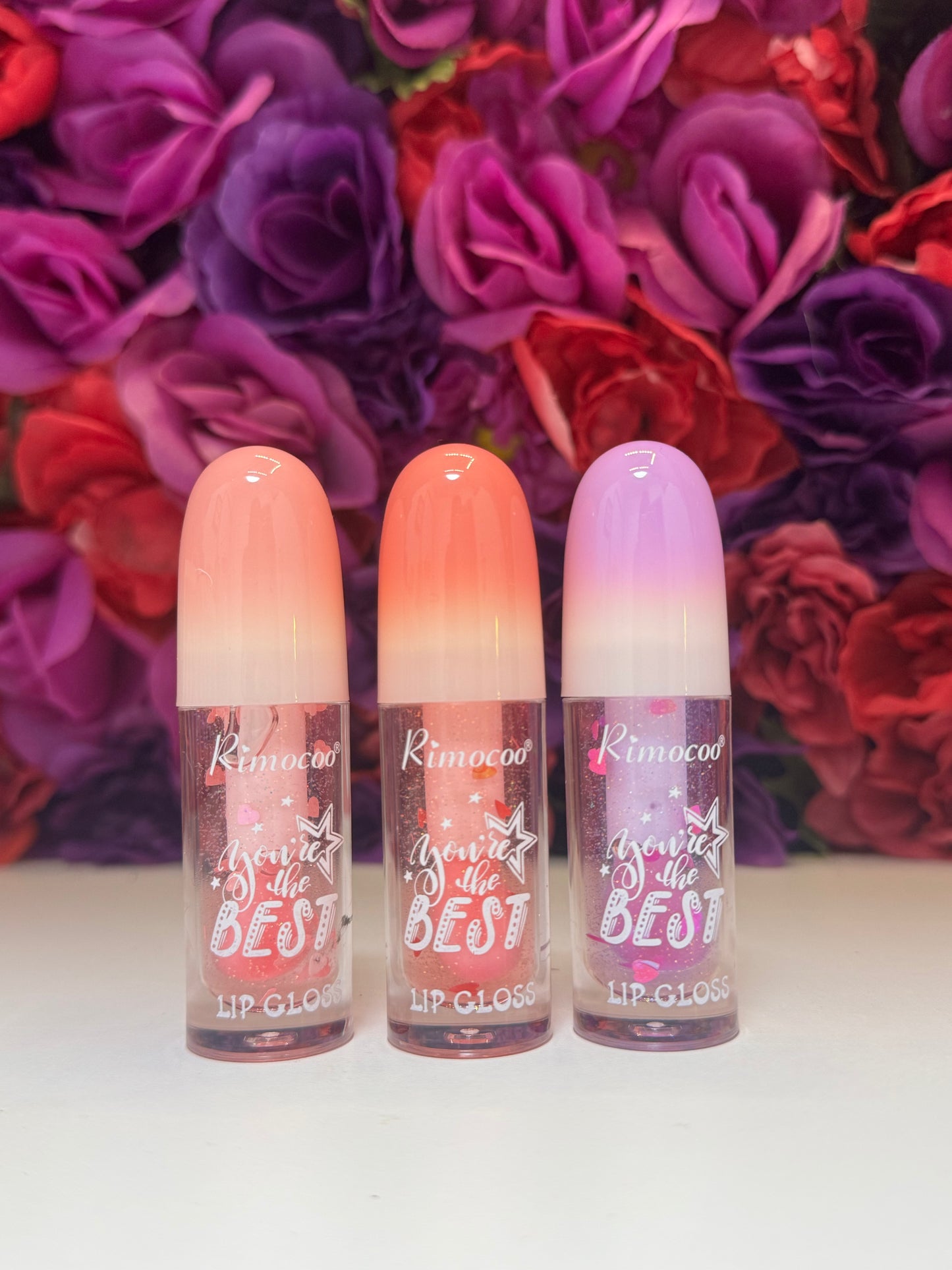 Heart confetti lipgloss
