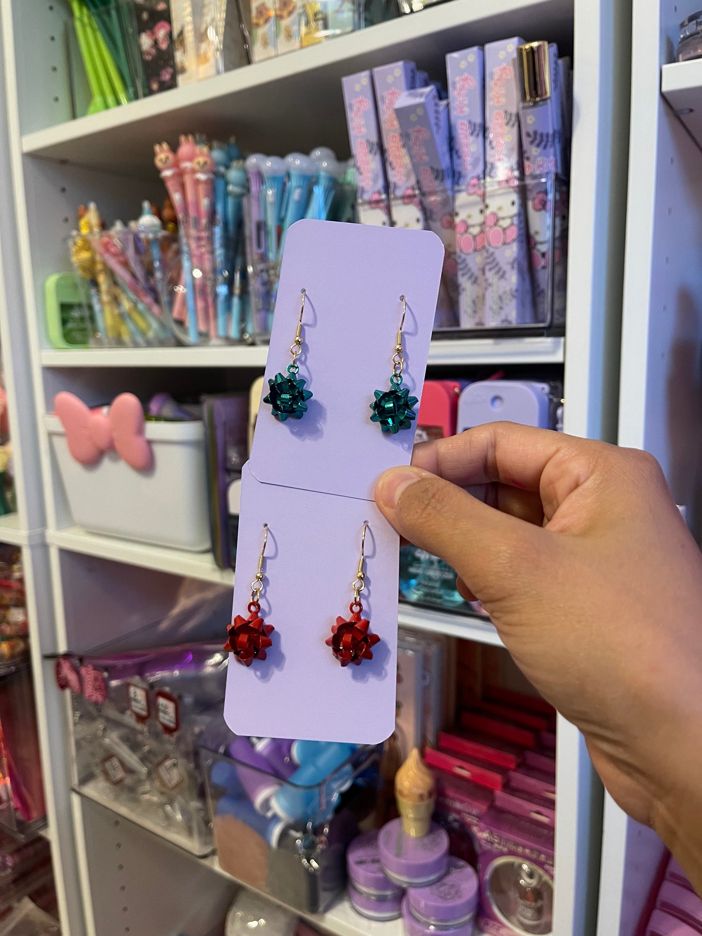 Gift bow earrings