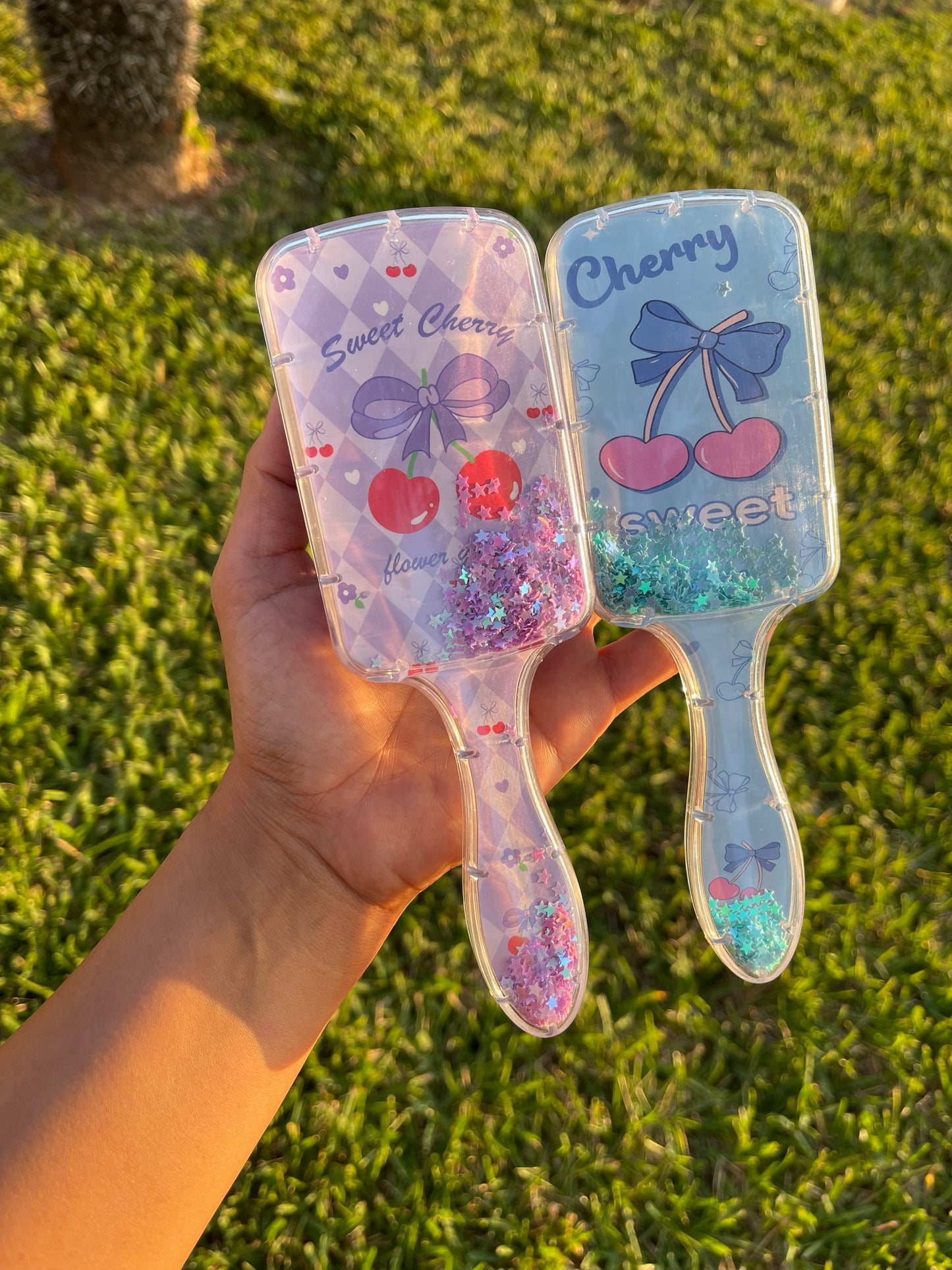 Cherry hair brush