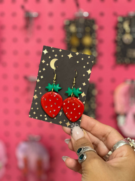 Strawberry sparkle earrings